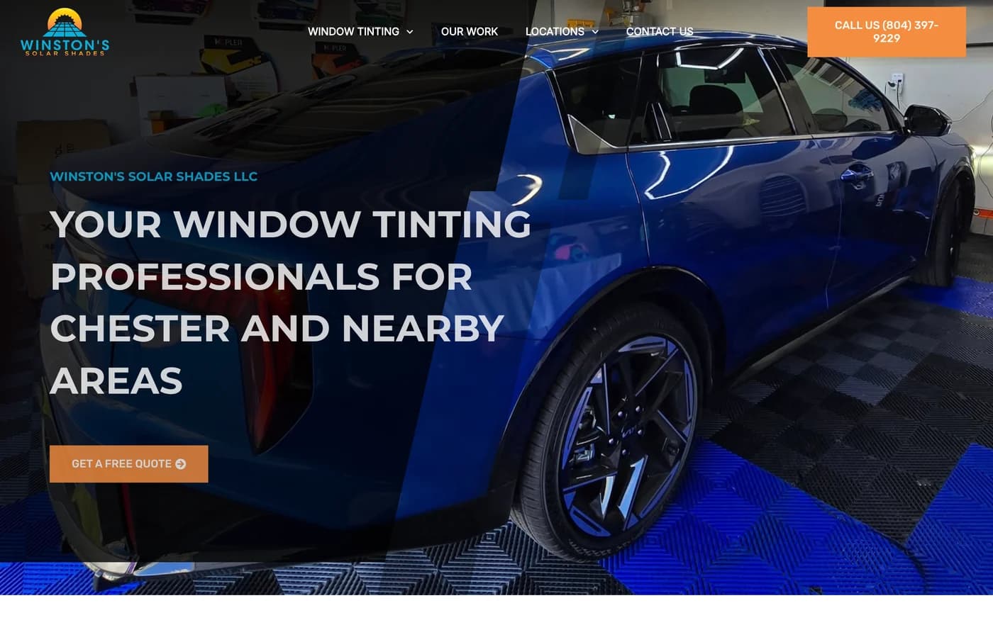 Dukes Tints 2 Go / Winston Solar Shades website screenshot