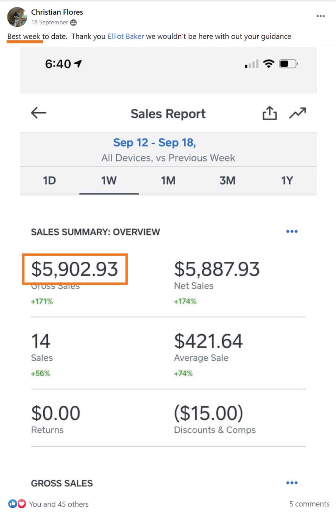 Tint School Online student Christian earning $5,902 per week
